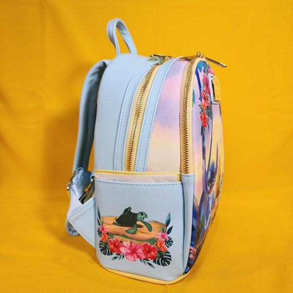 Loungefly Disney Lilo & Stitch SandCastle Beach Scene Scrump Mini Backpack NEW main image 5